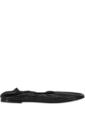 Dear Frances scrunch-effect ballet flats - Black