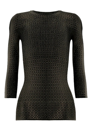 Wolford net long sleeves top - Black