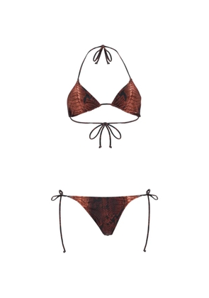 Jean Paul Gaultier printed bikini - Brown
