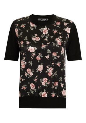 Dolce & Gabbana floral T-shirt - Black