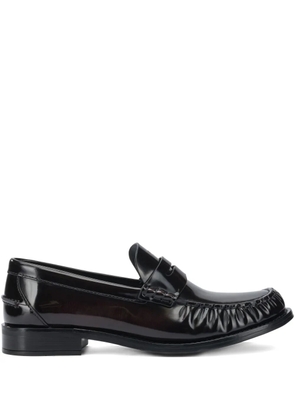 Prada logo-debossed loafers - Black