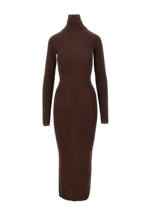 ENTIRE STUDIOS roll-neck midi dress - Brown