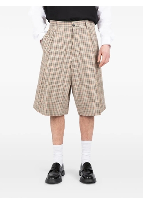 Société Anonyme checked pleated shorts - Neutrals