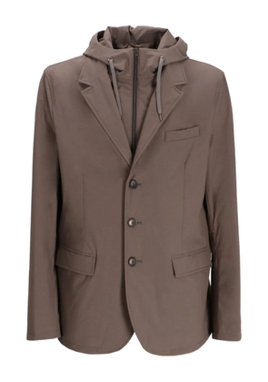 Herno hooded blazer - Brown