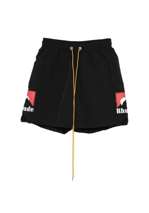 RHUDE logo-detail shorts - Black