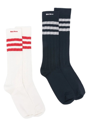 adidas x Wales Bonner striped logo socks (pack of two) - White