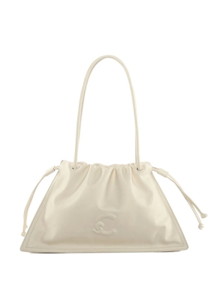 Coccinelle drawstring leather shoulder bag - Neutrals