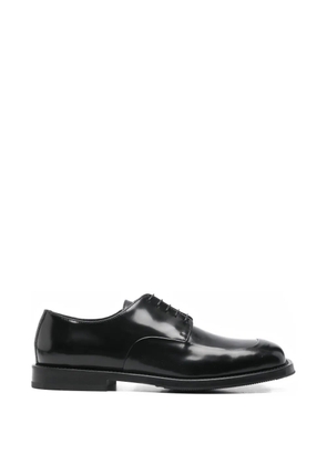 Moschino lace-up leather derby shoes - Black