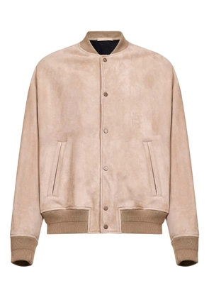 Salvatore Santoro ribbed leather jacket - Brown