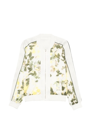 LIU JO floral print bomber jacket - White