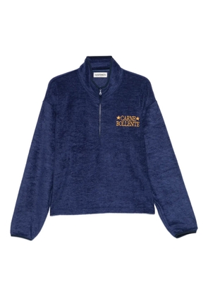 CARNE BOLLENTE Nighttime Run quarter-zip sweater - Blue