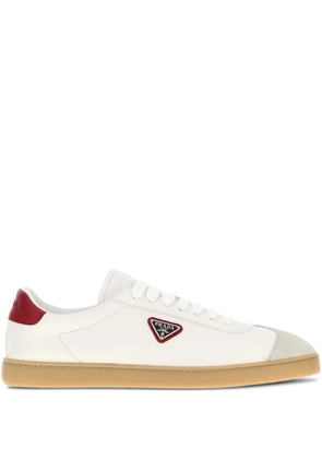 Prada triangle-logo sneakers - White