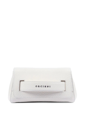 Orciani mini Gossip Soft leather chain clutch bag - White