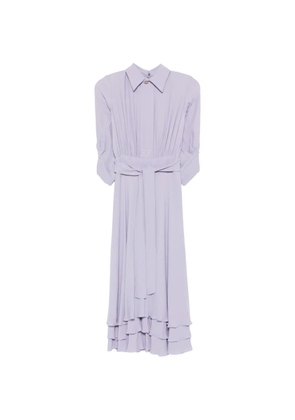 Elisabetta Franchi ruffled-hem belted dress - Purple