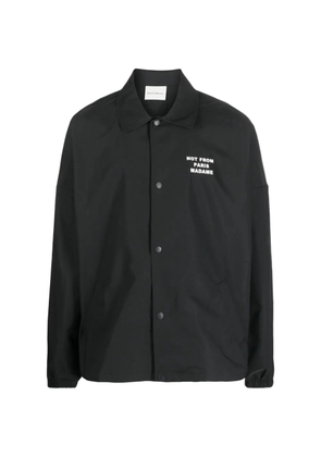 Drôle De Monsieur The Slogan buttoned jacket - Black