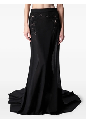 ARTICLE TEN semi-sheer maxi skirt - Black