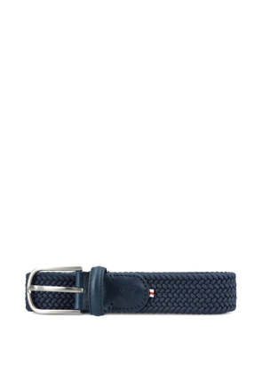 LA BOUCLE woven leather-detail belt - Blue