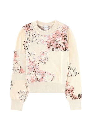 Paul Smith floral-print knitted sweater - Neutrals