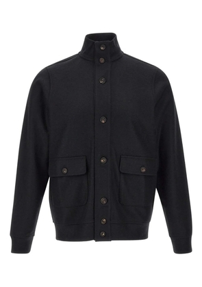 Filippo De Laurentiis buttoned flap-pocket shirt jacket - Black