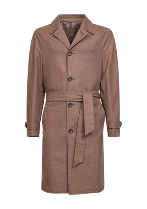 D4.0 belted coat - Brown