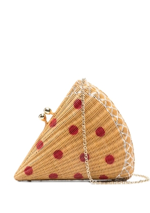 SERPUI Pizza clutch bag - Neutrals