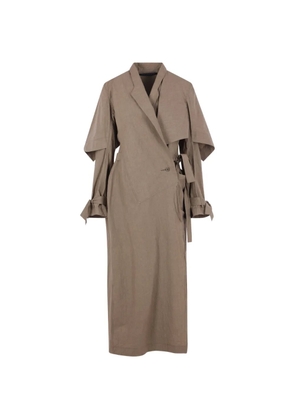 YEHUAFAN layered trench coat - Brown