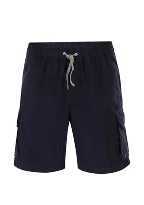 Brunello Cucinelli drawstring cargo shorts - Blue