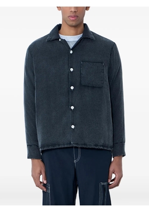 NÒMARYTHM TEXTILE textured patch pocket shirt - Grey