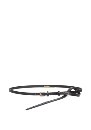 Max Mara buckle mini leather belt - Black