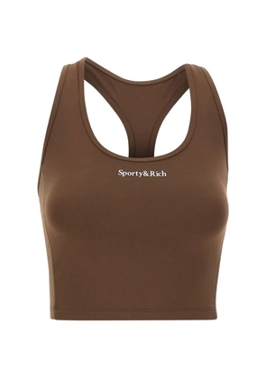 Sporty & Rich racerback cropped top - Brown