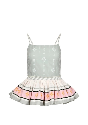 Pamela Stevenson Camille peplum top - Green