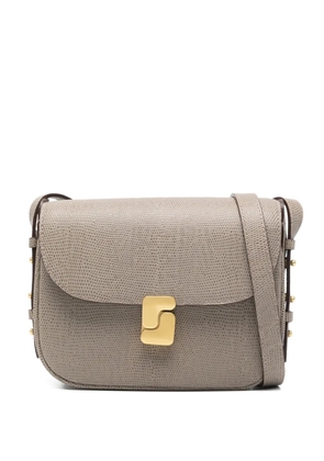 Soeur mini Bellissima textured shoulder bag - Grey
