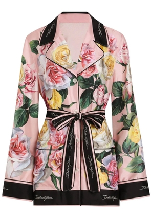 Dolce & Gabbana floral-print shirt - Pink