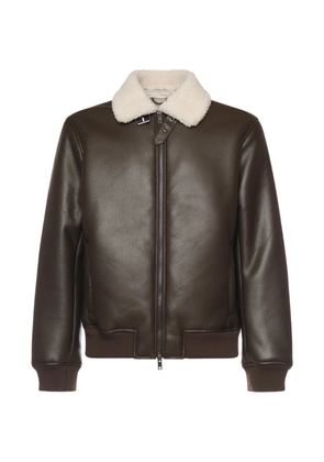 LIU JO sherpa collar jacket - Brown