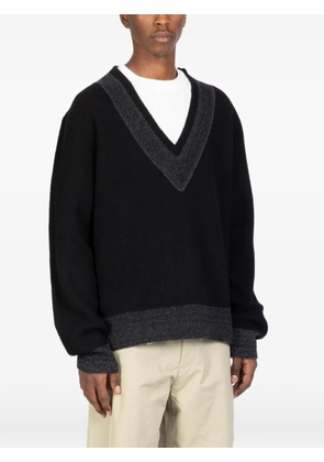 Grifoni V-neck sweater - Black