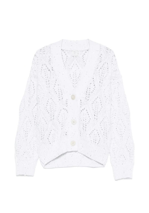 Eleventy button knit cardigan - White