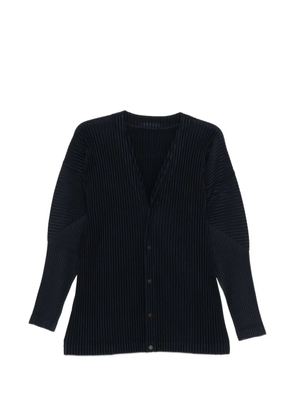 Homme Plissé Issey Miyake pleated buttoned cardigan - Blue
