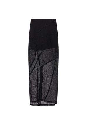 YEHUAFAN panelled full skirt - Black