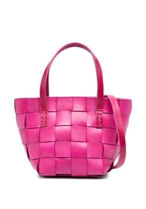 DRAGON DIFFUSION leather woven tote bag - Pink