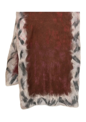 SILVANA jagged-edge scarf - Red