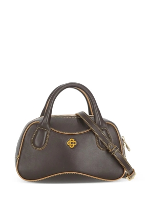 Casablanca Louise top-handle logo-plaque tote bag - Brown