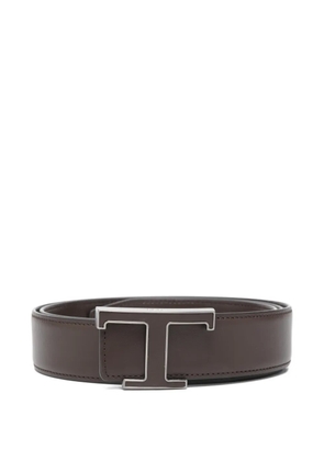 Tod's logo plaque belt - Brown