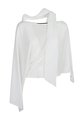 Federica Tosi draped asymmetric blouse - White
