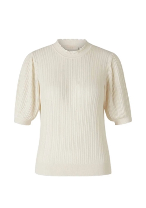 Ulla Johnson Gemma ribbed-knit T-shirt - Neutrals