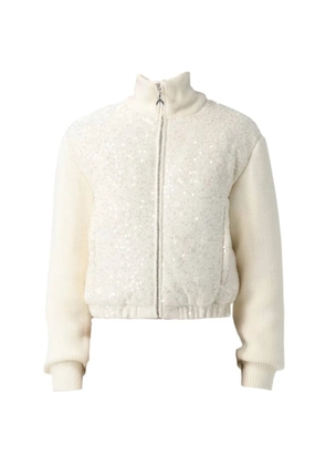 Patrizia Pepe sequin knitted jacket - Neutrals