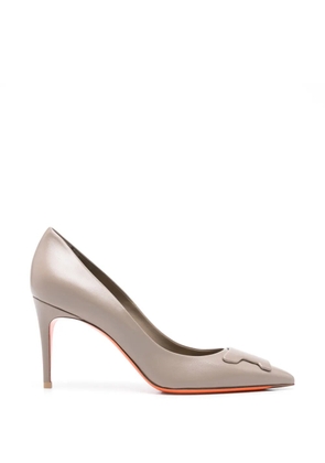 Santoni leather pumps - Neutrals