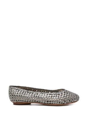 DRAGON DIFFUSION woven ballerina shoes - Silver