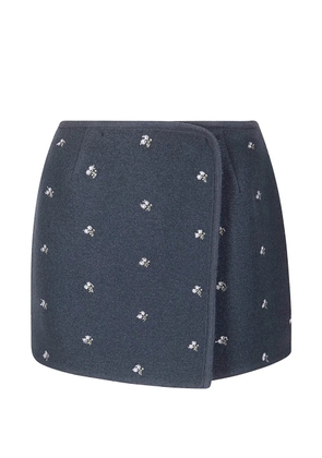 Rier floral-detail mini skirt - Grey
