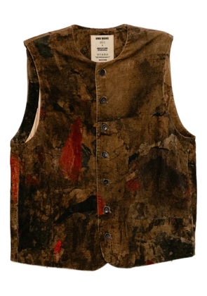 Uma Wang velvet gilet - Brown