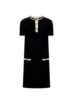Valentino Garavani button collar midi dress - Black